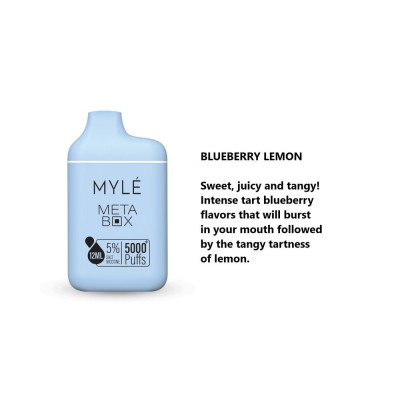 Myle meta box disposable 5000 Puffs blueberry lemon